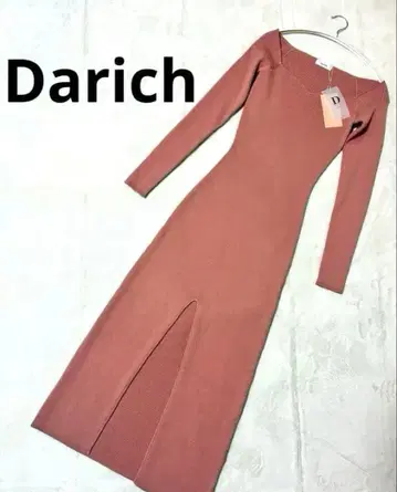 [새상품] Darich 슬릿 리브 니트 원피스