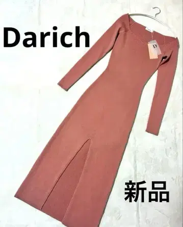 [새상품] Darich 슬릿 리브 니트 원피스