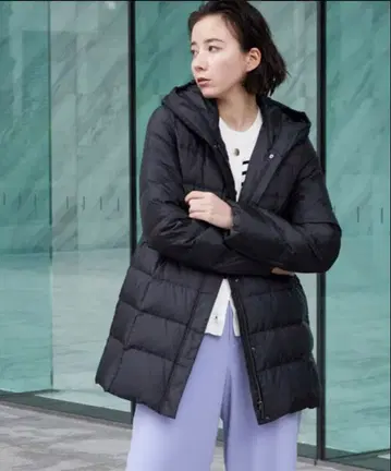 INDIVI 샴브레이 후디드 미들 다운