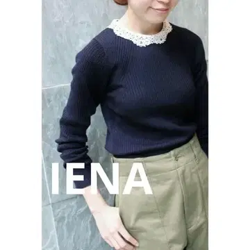 IENA 리브 레이스 칼라 풀오버
