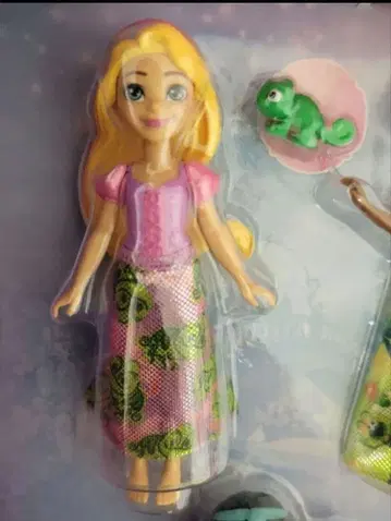 마텔 디즈니 프린세스 미니 인형 라푼젤+파스칼 일본 미판매