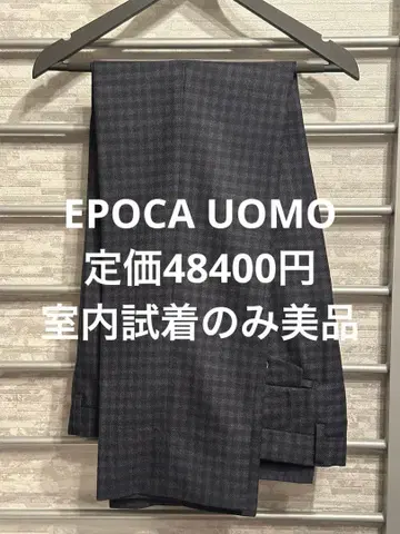 시착만 한 에포카 우오모 마이크로 체크 울 팬츠 밑단 수선 완료