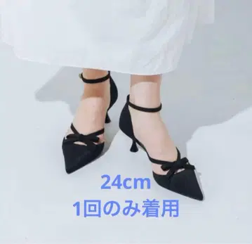 거의 미사용 EVOL 리본 세퍼레이트 스트랩 펌프스