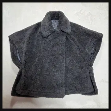 [새상품급] 보아 판초 테디베어 알파카 혼방 실크 혼방 그레이