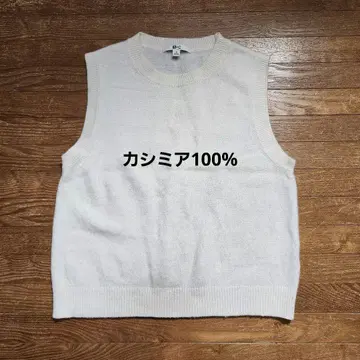 유니클로 UNIQLO:C 캐시미어 100% 니트 베스트 L 사이즈