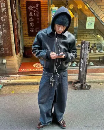 90s unknown 쇼트 가죽 자켓 시티 보이