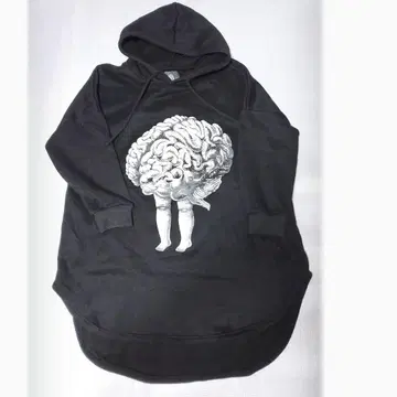 [배송비 포함] Drug Honey 걷는 뇌 패턴 루즈 풀오버 (블랙)