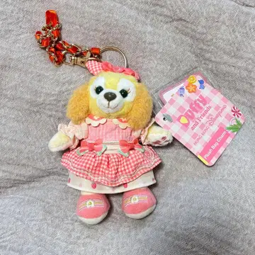 홍콩 디즈니 쿠키앤 봉제 인형 키체인 딸기 스프링