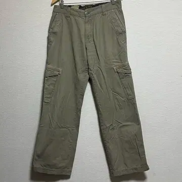 [ 구제 의류 ] 카고 팬츠 카키 4 포켓 와이드 팬츠