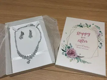 브라이덜 액세서리 목걸이 귀찌 세트