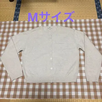 유니클로:C 캐시미어 크루넥 숏 가디건 내추럴 M 사이즈