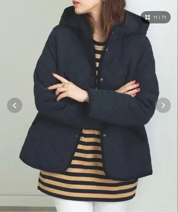 BEAMS HEART 네이비 퀼팅 자켓 [ 새상품급 ]