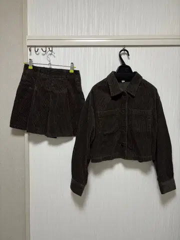 카키 브라운 코듀로이 셋업