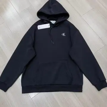 CK 블랙 후드 부착 후드티