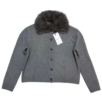 새상품 ZARA 퍼풍 라펠 니트 자켓 가디건 L