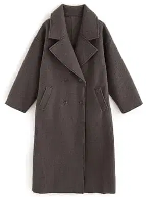 링 페이크 울 더블 체스터 코트