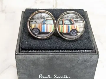 폴스미스 멀티 스트라이프 자동차 라운드 커프스 실버