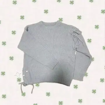 리본 포인트 니트 모리걸