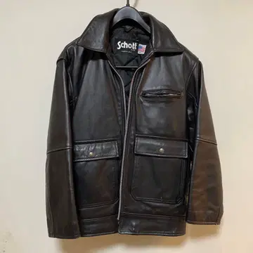 Schott 블랙 가죽 자켓 38