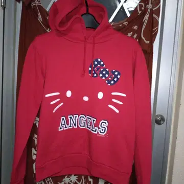 헬로키티 ANGELS 후드티 메이저리그 콜라보