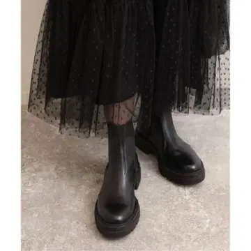 [ ENESS ] 사이드 고어 부츠 블랙 37