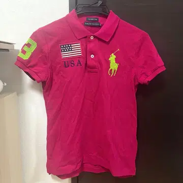 랄프 로렌 핑크 피케 셔츠 반팔