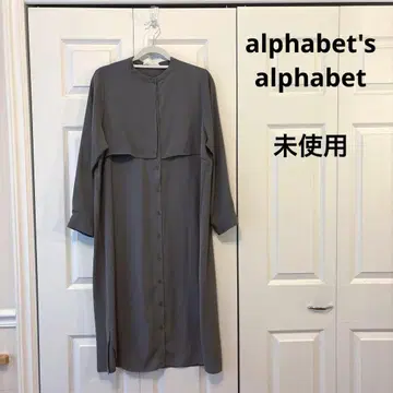 alphabet's alphabet 그레이의 긴팔 셔츠 원피스