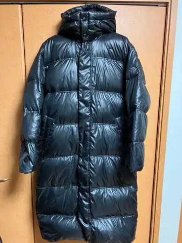 DESCENTE 블랙 롱 다운 자켓 L