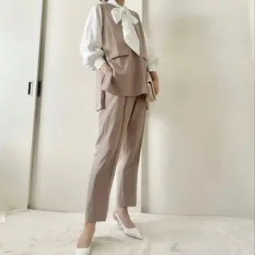 NISSEN 여성용 오샤레 베스트+팬츠 셋업