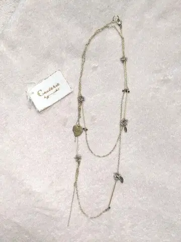 코즈리 담수 펄 스피넬 쿼츠 가늘고 섬세한 롱 목걸이 체인