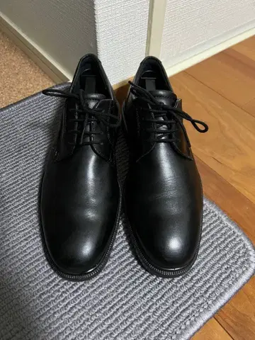 ECCO 블랙 가죽 신발 레이스업