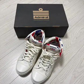 Admiral 화이트 하이컷 스니커즈 영국