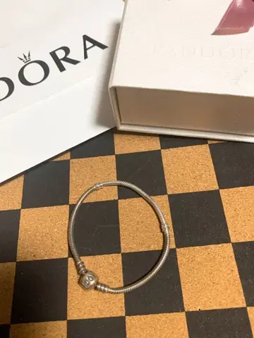 판도라 실버 팔찌 18cm