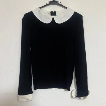 앨리스 앤 올리비아 카라 부착 니트 화이트 카라