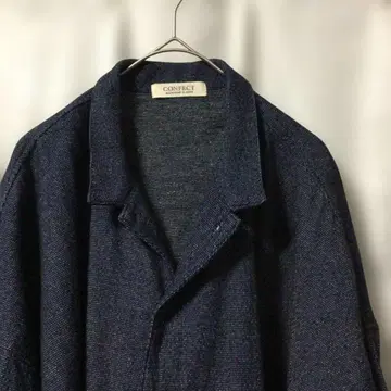 새상품급 컨팩트 울 혼방 데님 배기 셔츠 사이즈 F