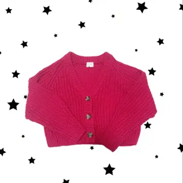 핑크색 긴팔 가디건 모리걸 스타일