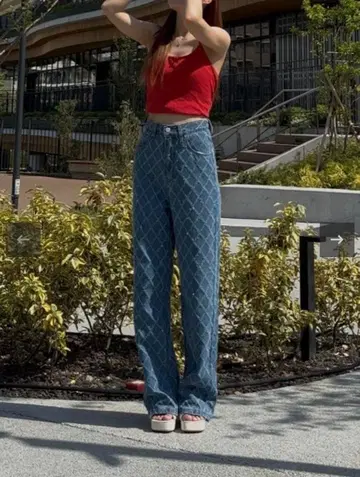 [ 택 포함 미사용 새상품 ] 2 ( g+c ) 퀼팅 데님