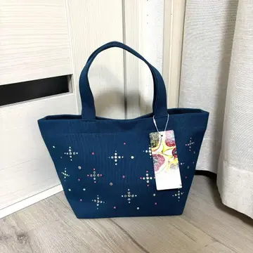 미사용 새상품 택 포함 gingam 깅엄 토트백 스와로브스키