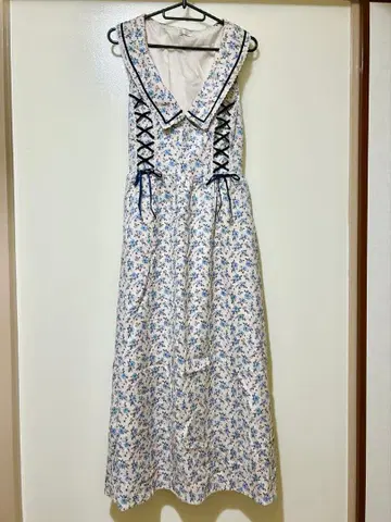 axes femme 미니 꽃무늬 오버롤 스커트 롱 원피스