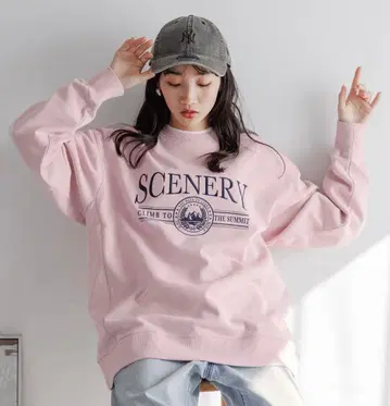 LOWRYSFARM USA 기모 로고 풀오버 990265