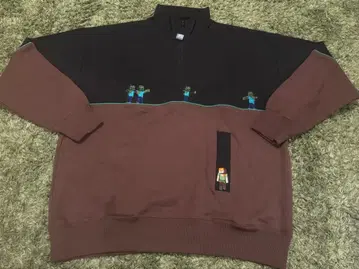 graniph 그라니프 마인크래프트 마크 좀비 자수 하프 지퍼