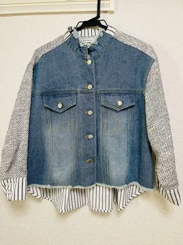 데님 스트라이프 자켓
