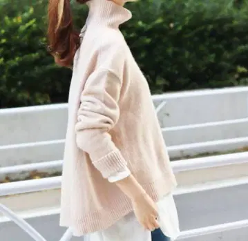 이에나 IENA AQUA5G 하이넥 풀오버 캐시미어 혼방