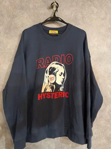 HYSTERIC GLAMOUR 네이비 맨투맨
