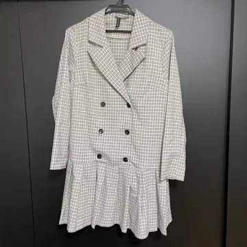 체크 자켓 원피스