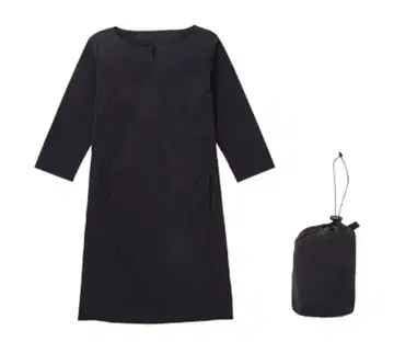 무인양품 작게 접히는 원피스 소포장 포함 블랙 휴대 가능 무료배송