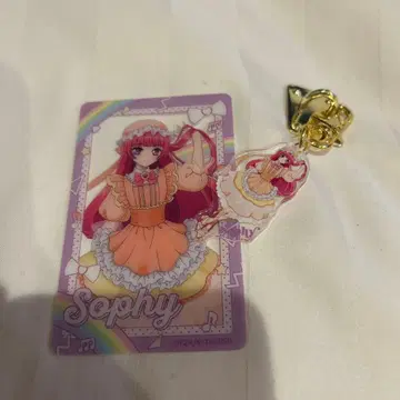 크로싱 라이브 프리파라 클리어 카드 키링 행거 소피