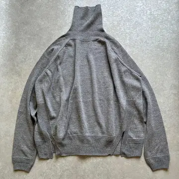 밀라 쇤 터틀 울 100% 그레이 얇은 소재 M