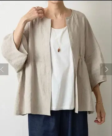 비어즐리 린넨 겉옷 베이지 택 포함 새상품