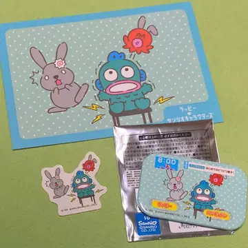 라비트! 산리오 한교동 래피 포스트카드 스퀘어 캔뱃지